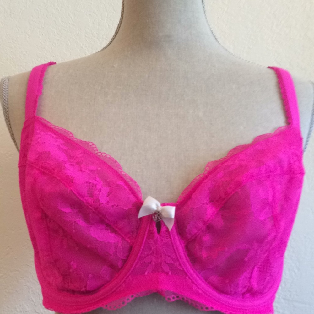 Victoria’s Secret unlined demi hot pink 36DDD